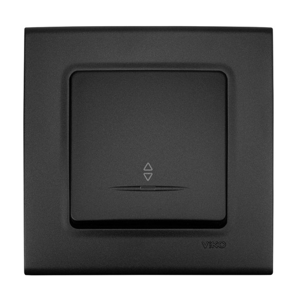 Единичен светещ ключ сх. 1 LIN LIFE черен VIKO - 1