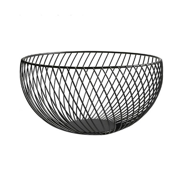 Метална фруктиера ø26x12 см черна ➤ топ цена ➤ dshome.bg