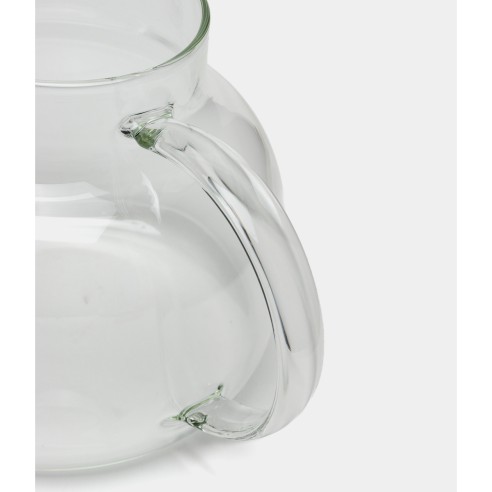 Стъклен чайник с метална цедка и бамбуков капак 1 л ➤ топ цена ➤ dshome.bg