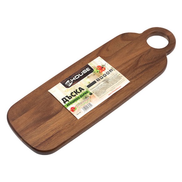 Дъска за рязане от акациево дърво 44x15x1.6 см ➤ топ цена ➤ dshome.bg