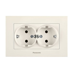 Двоен контакт 16A Karre Plus цвят крем PANASONIC - 1