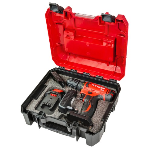 Акумулаторна бормашина с 2 скорости 10 мм RDP-SPCD20 Set RAIDER ➤ топ цена ➤ dshome.bg