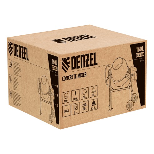 Комплект бетонобъркачка DCM-160 DENZEL и количка PALISAD ➤ топ цена ➤ dshome.bg