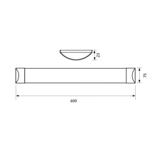 LED осветително тяло Flat 18 W 60 см 6400 K VIVALUX ➤ топ цена ➤ dshome.bg 2