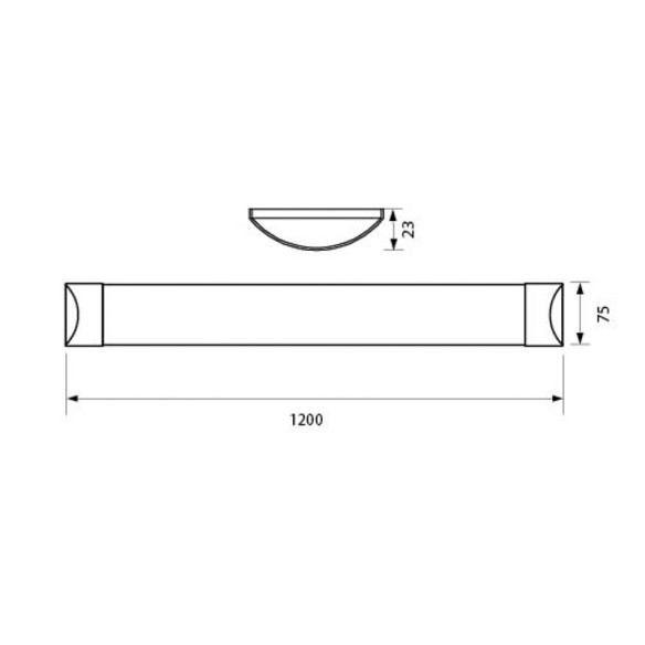 LED осветително тяло Flat 36 W 120 см 6400 K VIVALUX ➤ топ цена ➤ dshome.bg