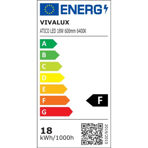 LED осветително тяло Аtico 18 W 60 см 6400 K IP65 VIVALUX ➤ топ цена ➤ dshome.bg