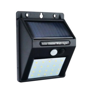 Соларно осветително тяло за стена 0.75 W 6000 K черно OPTONICA ➤ топ цена ➤ dshome.bg