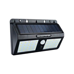 Соларно осветително тяло за стена 1.5 W 6000 K черно OPTONICA ➤ топ цена ➤ dshome.bg