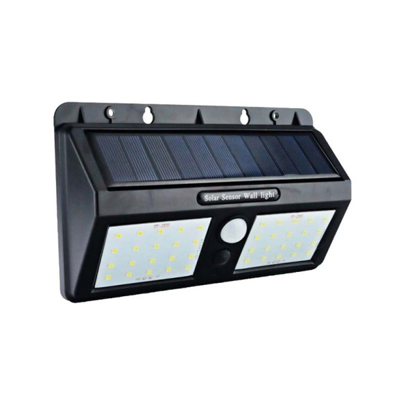 Соларно осветително тяло за стена 1.5 W 6000 K черно OPTONICA ➤ топ цена ➤ dshome.bg