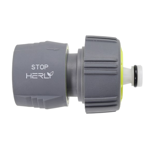 Конектор 1/2" Ж за маркуч 3/4" Stop функция Pro HERLY ➤ топ цена ➤ dshome.bg