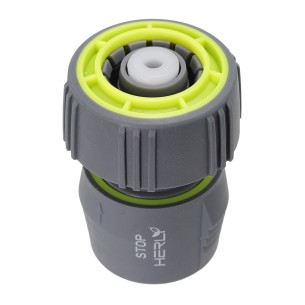 Конектор 1/2" Ж за маркуч 3/4" Stop функция Pro HERLY ➤ топ цена ➤ dshome.bg