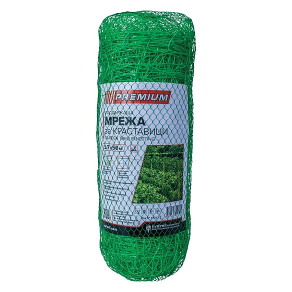 Мрежа за краставици 1.7x50 м PREMIUM ➤ топ цена ➤ dshome.bg