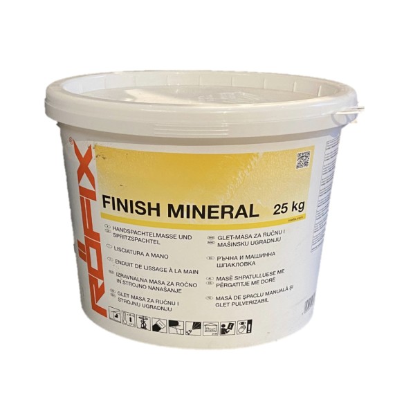 Пастьозна шпакловка Finish Mineral 25 кг бяла RÖFIX ➤ топ цена ➤ dshome.bg