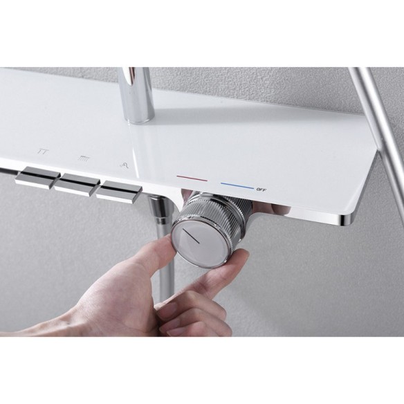 Душ система със стъклена поставка Роял ICT 6234C INTER CERAMIC ➤ топ цена ➤ dshome.bg