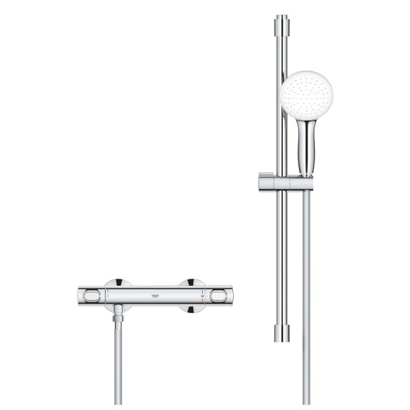 Душ комплект смесител с тръбно окачване Grohtherm 500 GROHE ➤ топ цена ➤ dshome.bg