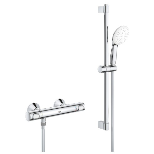 Душ комплект смесител с тръбно окачване Grohtherm 500 GROHE ➤ топ цена ➤ dshome.bg