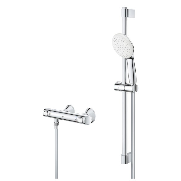 Душ комплект смесител с тръбно окачване Grohtherm 500 GROHE ➤ топ цена ➤ dshome.bg