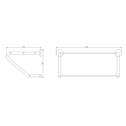 Закачалка за хавлии тип скара 50 см 412 ➤ топ цена ➤ dshome.bg
