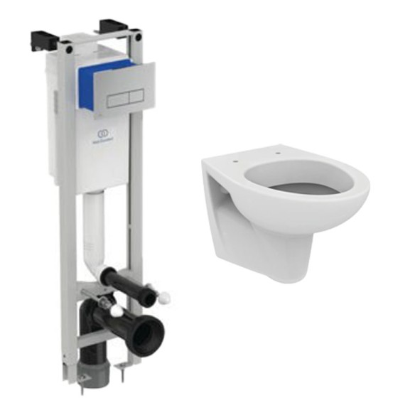 Структура за вграждане с бутон Е2332AA IDEAL STANDARD + тоалетна чиния Скала ➤ топ цена ➤ dshome.bg