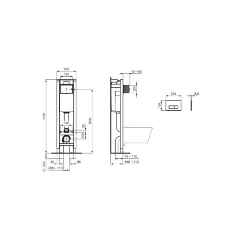 Структура за вграждане Prosys Eco M Е2332AA IDEAL STANDARD ➤ топ цена ➤ dshome.bg