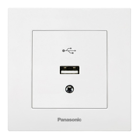 Конектор USB механизъм+капак Karre Plus бял PANASONIC