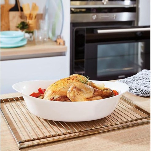 Овална тава 38x23 см бяла Smart Cuisine LUMINARC ➤ топ цена ➤ dshome.bg