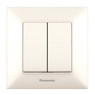 Двоен ел. ключ Arkedia Slim цвят крем PANASONIC - 1