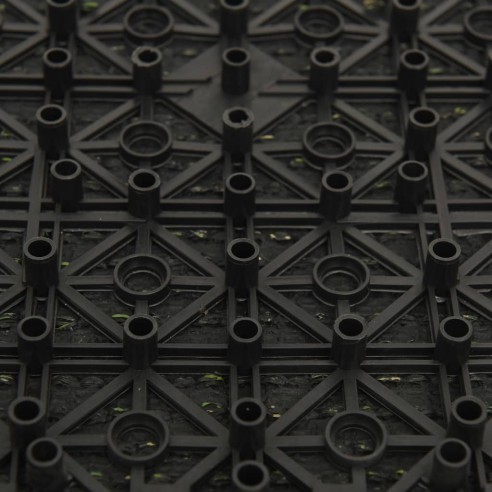 Плочки изкуствена трева, 22 бр, зелени, 30x30 см