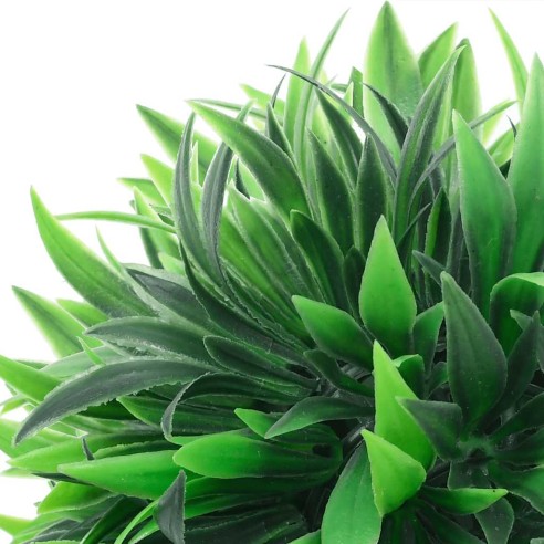 Изкуствени топки от чемшир с LED светлини 4 бр. зелени 15 см