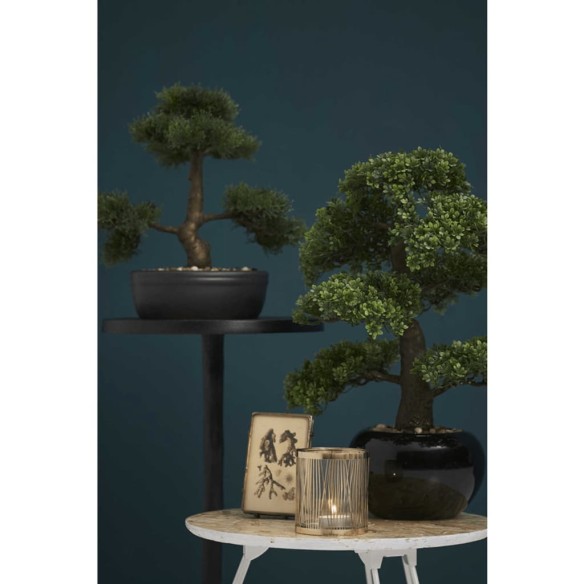 Emerald Изкуствен фикус мини бонсай, зелен, 47 см, 420006