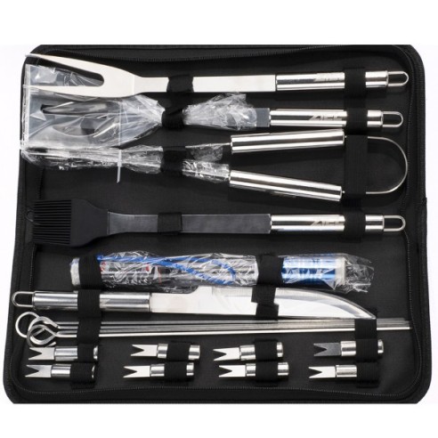 Комплект аксесоари за барбекю 18 части в калъф Grill ZIEL ➤ топ цена ➤ dshome.bg