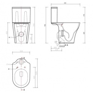Моноблок със задно оттичане ICC 7436P NANO INTER CERAMIC ➤ топ цена ➤ dshome.bg 2