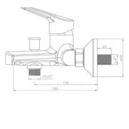 Смесител за вана/душ Помпей FORMA VITA ➤ топ цена ➤ dshome.bg