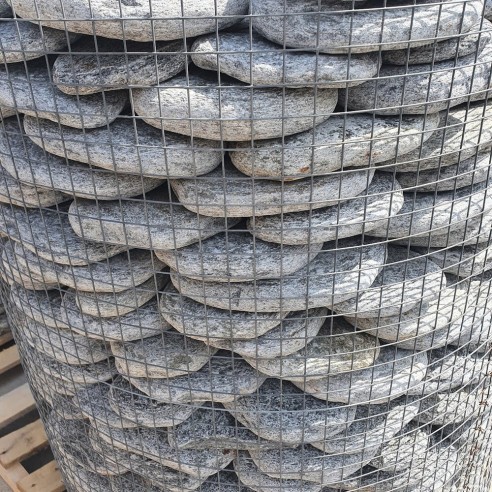 Декоративен речен плосък камък сив ➤ топ цена ➤ dshome.bg