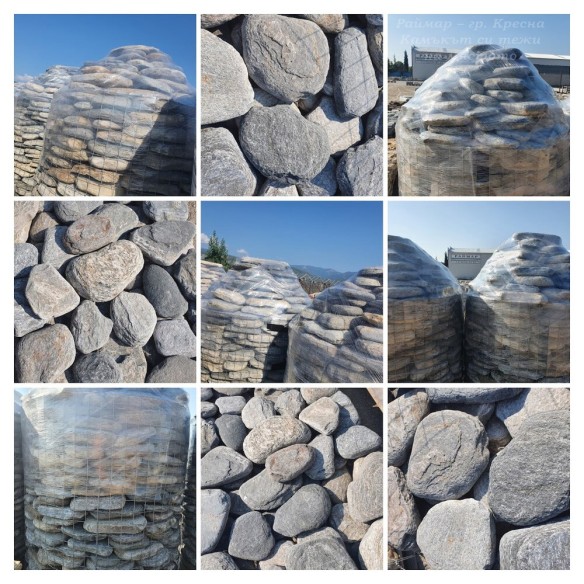 Камъчета за декорация 3-6 см Pebbles White Thasos AKROLITHOS - на кг ➤ топ цена ➤ dshome.bg