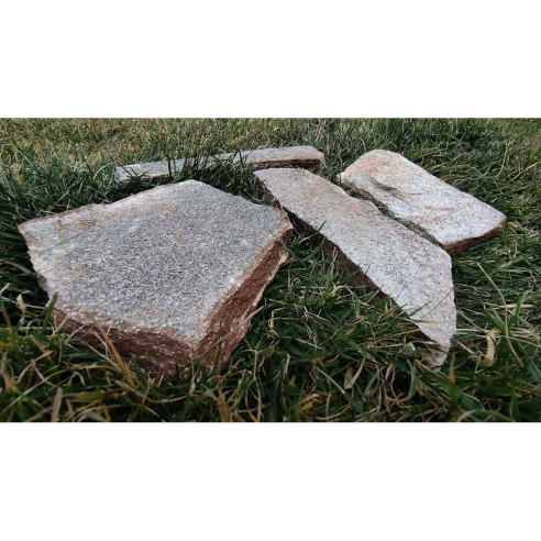 Облицовка от дребни плочи от Сребрист гнайс Металик ➤ топ цена ➤ dshome.bg