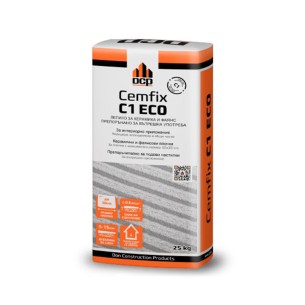 Лепило за плочки Cemfix C1 ECO 25 кг сиво DCP ➤ топ цена ➤ dshome.bg