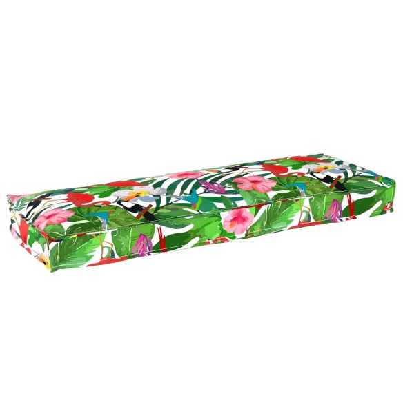 Подложки за палет за пейка 2 бр. Тропическа джунгла 120x40x8 см Оксфордска тъкан