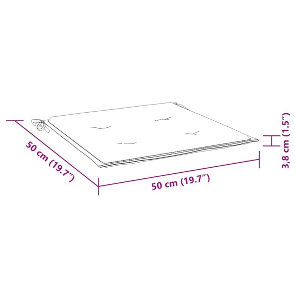 Възглавници за столове 2 бр яркозелени 50x50x4 см Оксфорд плат