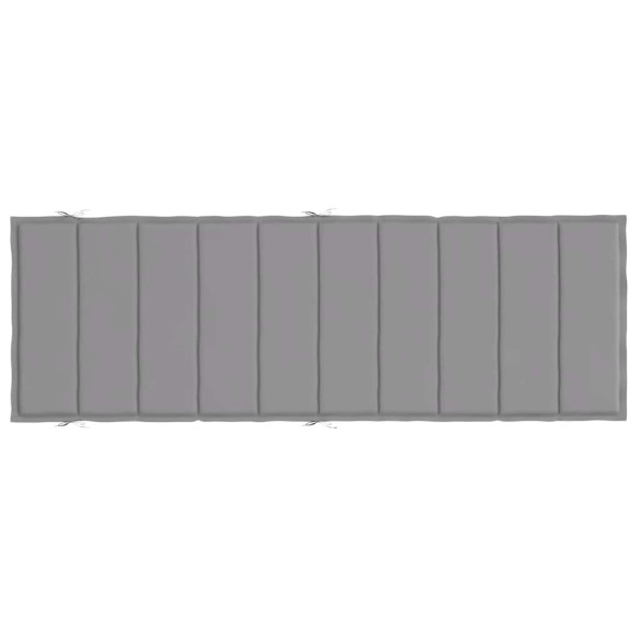 Шалте за шезлонг, сиво, 186x58x4 см, Оксфорд плат