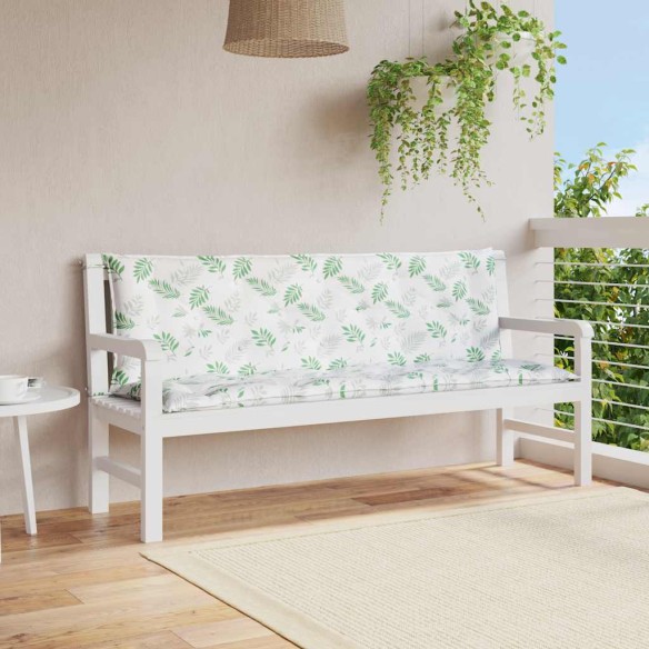 Възглавници за градински пейки 2 бр на листа 150x50x7 см плат