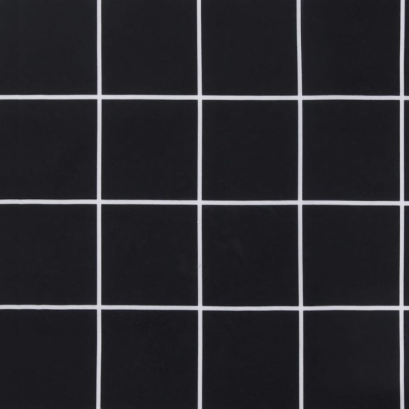 Възглавница за пейка черно каре 180x50x7 см оксфорд плат