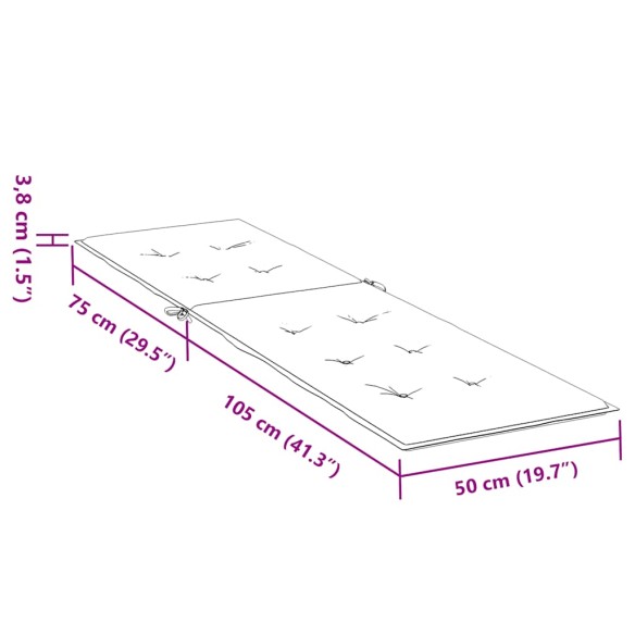Възглавница за стол шезлонг червено каре (75+105)x50x4 см