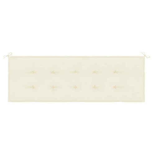 Възглавница за градинска пейка кремава 150x50x4 см оксфорд плат