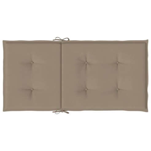 Възглавници за столове 2 бр таупе 100x50x3 см Оксфорд плат