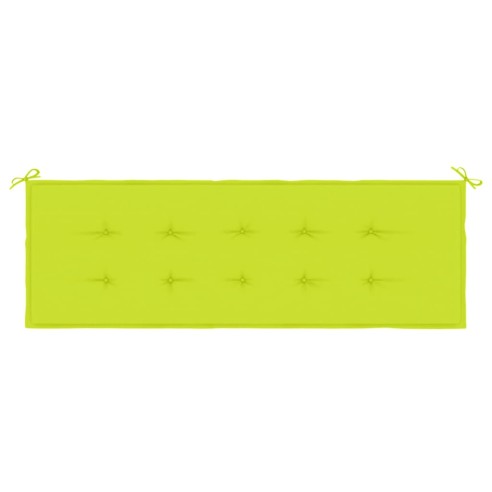 Възглавница за пейка яркозелена 150x50x3 см оксфорд плат