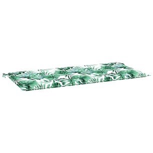 Възглавница за градинска пейка с листа 120x50x4 см оксфорд плат 2
