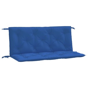 Възглавници за градински пейки 2 бр синьо 120x50x7 см плат 2