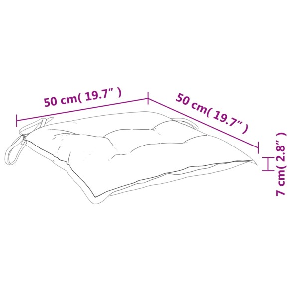 Възглавници за палети 6 бр сини 50x50x7 см Оксфорд плат