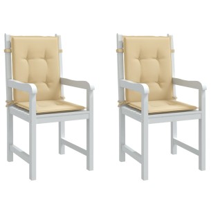 Възглавници за столове 2 бр меланж бежови 100x50x4 см плат